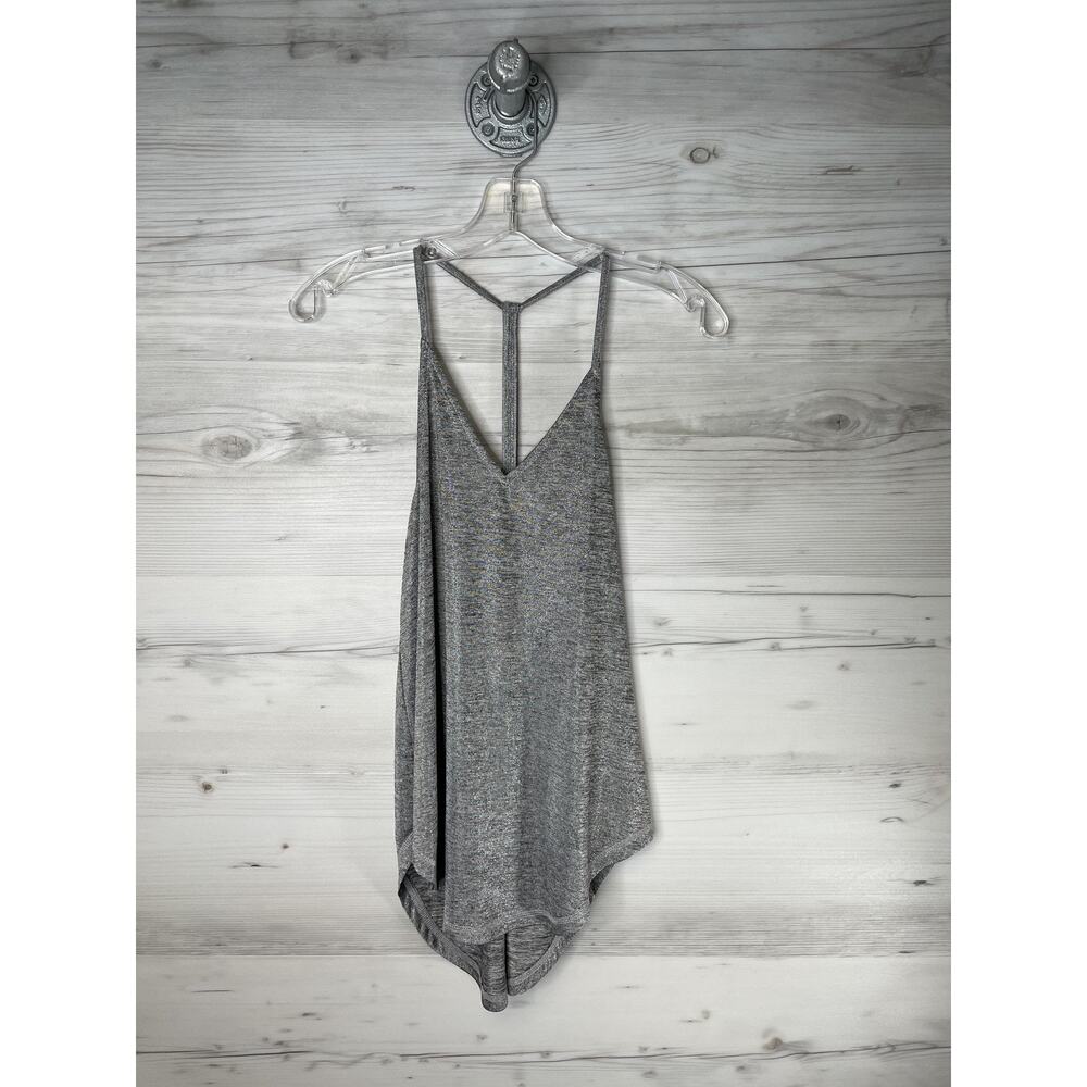Philosophy Republic Clothing Tank Top Womens XS Gray Silver V Neck Racerback NWT